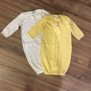 Yellow and white duck sleeper set